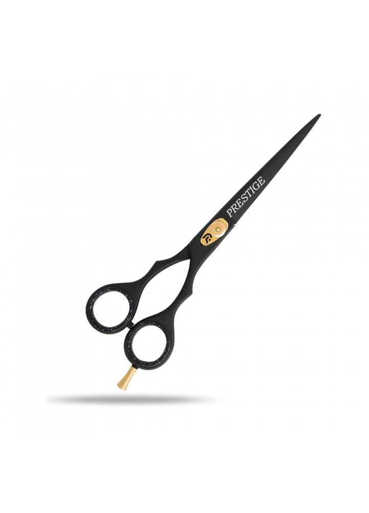 Professional Barber Hair Cutting Scissors/Shears with Detachable Finger Rest - Black